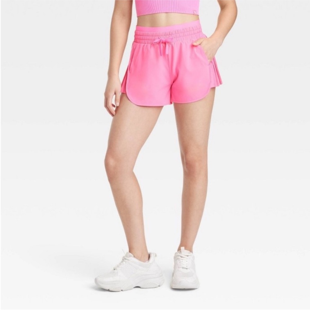 JoyLab pleated athletic shorts in hot pink